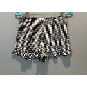 Gianni Bini Gingham Shorts Black White Women's Size 4